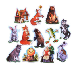 Русские народные сказки Колобок и Теремок на магнитах 