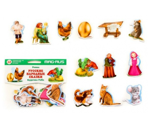 Русские народные сказки Репка и Курочка ряба на магнитах фото 2