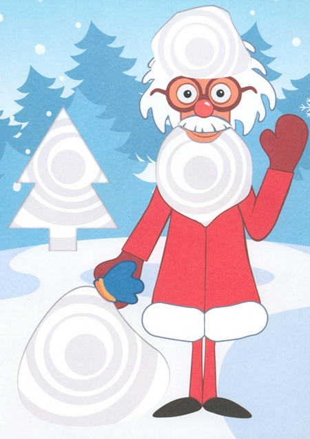 Новогодние аппликации Вырезаем и клеим. Синий трактор фото 2