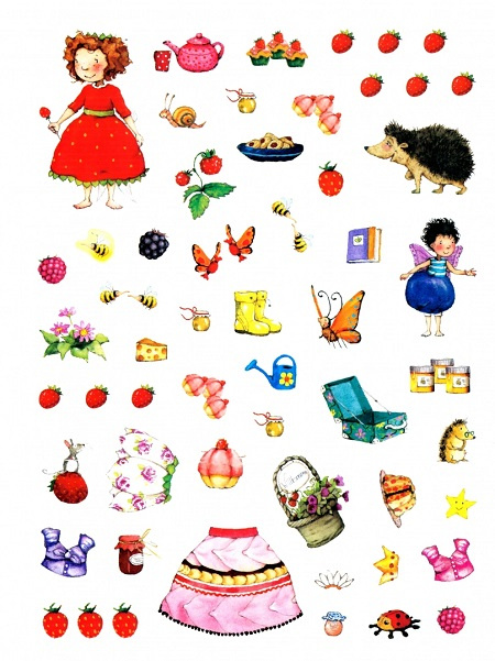 Земляничная фея. День на Ягодной поляне. Наклей и раскрась фото 3