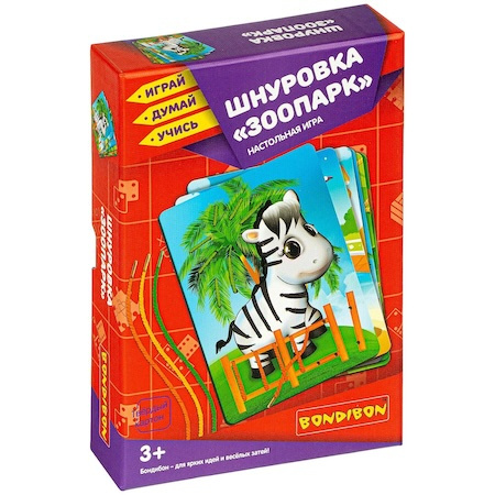 Настольная игра "Шнуровка. Зоопарк". Играй Думай Учись фото 1