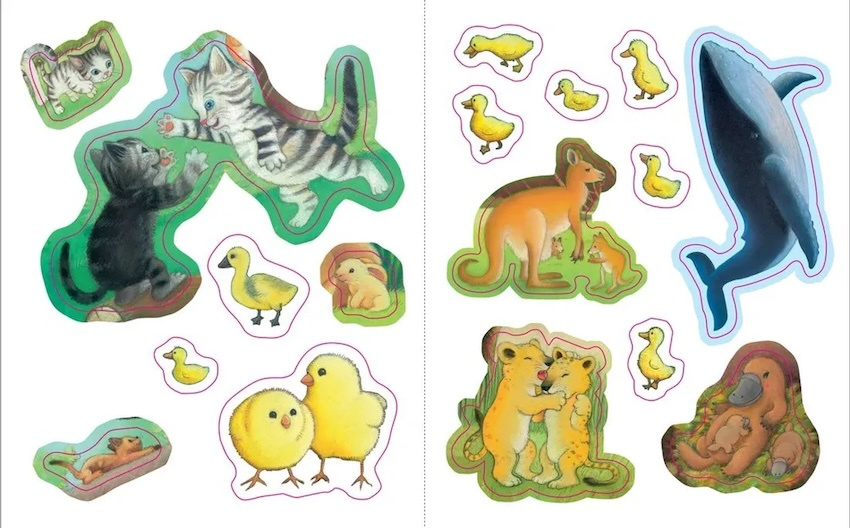 Раннее развитие малыша. Детёныши животных (с наклейками) фото 3